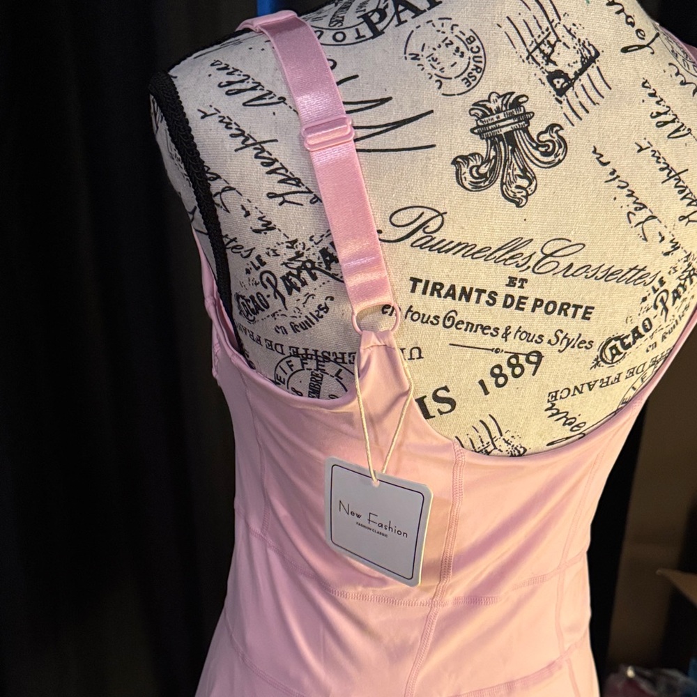Women's Pink Sleeveless Dress - Picture 5 of 11